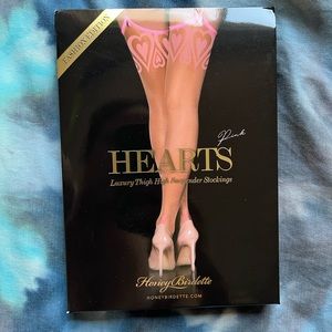 Honey Birdette Heart Suspender Stockings M